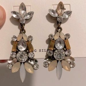 Madewell Crystal Art Deco Earrings